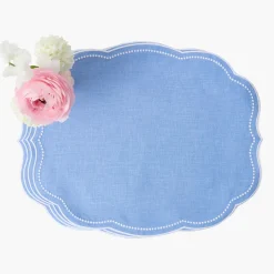 Summer Table Linen | Table Linen Sets<Mrs. Alice Eloise Periwinkle Placemats & Napkins (Set of 4)