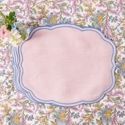 Placemats<Mrs. Alice Eloise Pink & Blue Placemats (Set of 4)