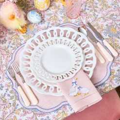 Placemats<Mrs. Alice Eloise Pink & Blue Placemats (Set of 4)