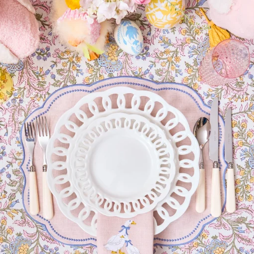 Placemats<Mrs. Alice Eloise Pink & Blue Placemats (Set of 4)