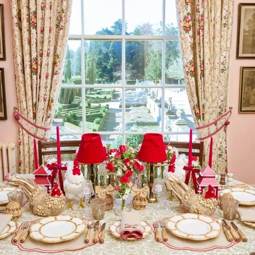 Placemats | For The Hostess<Mrs. Alice Eloise Putty & Red Placemats (Set of 4)
