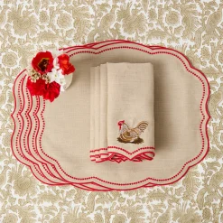 Placemats | For The Hostess<Mrs. Alice Eloise Putty & Red Placemats (Set of 4)