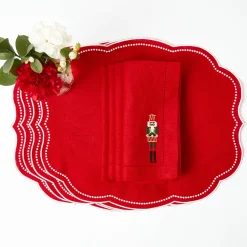 Placemats<Mrs. Alice Eloise Red Placemats (Set of 4)