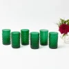 Glasses<Mrs. Alice Emerald Green Hobnail Glasses (Set of 6)