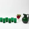 Glassware Sets<Mrs. Alice Emerald Green Hobnail Glasses & Jug Set