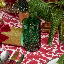 Glasses<Mrs. Alice Emerald Green Hobnail Glasses (Set of 6)