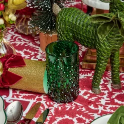 Glassware Sets<Mrs. Alice Emerald Green Hobnail Glasses & Jug Set