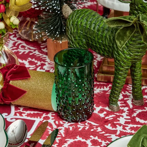 Glassware Sets<Mrs. Alice Emerald Green Hobnail Glasses & Jug Set