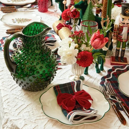 Jugs<Mrs. Alice Emerald Green Hobnail Jug
