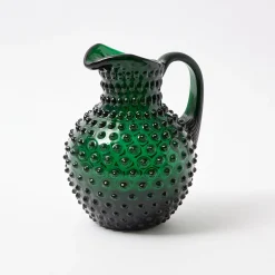 Jugs<Mrs. Alice Emerald Green Hobnail Jug