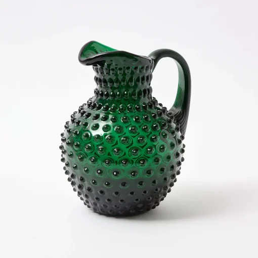 Jugs<Mrs. Alice Emerald Green Hobnail Jug