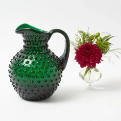Jugs<Mrs. Alice Emerald Green Hobnail Jug