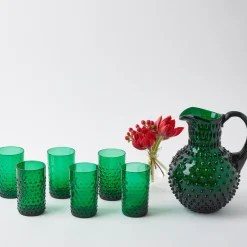 Jugs<Mrs. Alice Emerald Green Hobnail Jug
