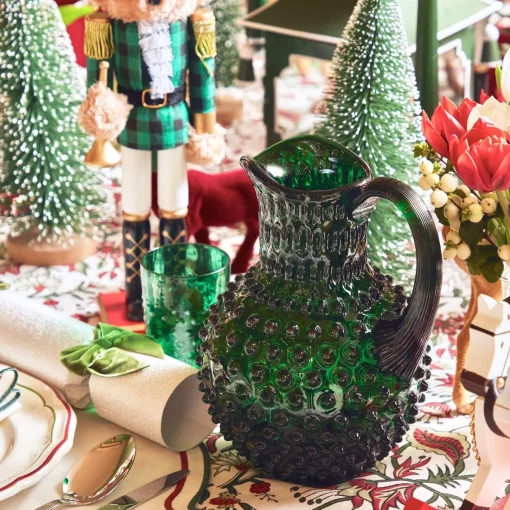 Jugs<Mrs. Alice Emerald Green Hobnail Jug