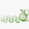 Glassware Sets<Mrs. Alice Emerald Hobnail Glasses & Jug Set
