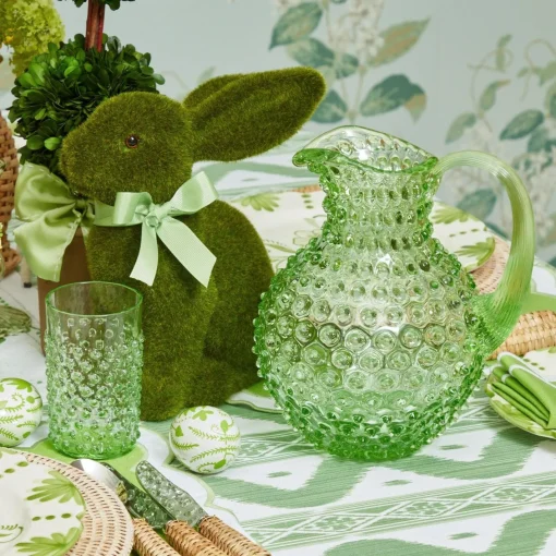 Glassware Sets<Mrs. Alice Emerald Hobnail Glasses & Jug Set