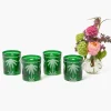 Summer Glassware | Glasses<Mrs. Alice Emerald Palm Tree Glasses (Set of 4)