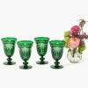 Glasses<Mrs. Alice Emerald Palm Tree Wine Glasses (Set of 4)