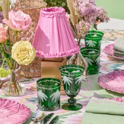 Glasses<Mrs. Alice Emerald Palm Tree Wine Glasses (Set of 4)
