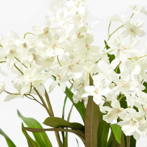 Year-round Decorations | Forever Blooms<Mrs. Alice Faux Dancing Lady Orchid in Chinoiserie Planter