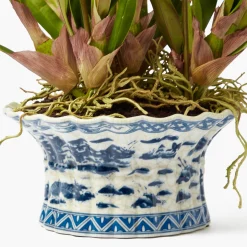 Year-round Decorations | Forever Blooms<Mrs. Alice Faux Dancing Lady Orchid in Chinoiserie Planter