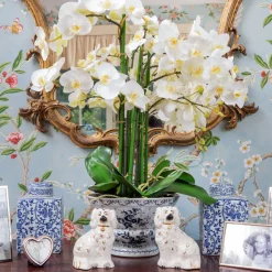 Year-round Decorations | Forever Blooms<Mrs. Alice Faux Orchid in Chinoiserie Planter