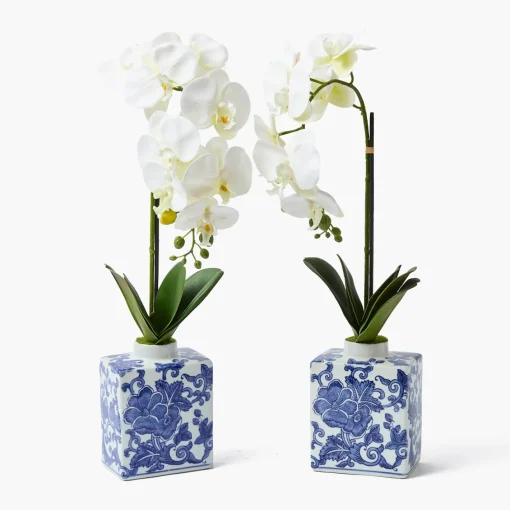 Forever Blooms | Spring Decorations<Mrs. Alice Faux Orchid in Chinoiserie Vase