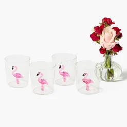 Glasses<Mrs. Alice Faye Flamingo Glasses (Set of 4)