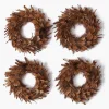 Autumn Decorations<Mrs. Alice Feather Wreath (Set of 4)