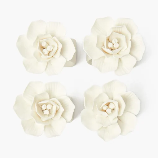 Napkin Rings & Bows | For The Hostess<Mrs. Alice Fiore Porcelain Napkin Rings (Set of 4)