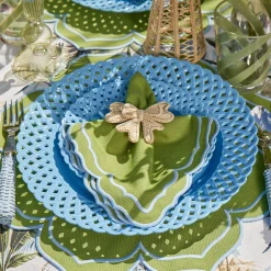 Summer Table Linen | Napkins<Mrs. Alice Fleur Green Napkins (Set of 4)