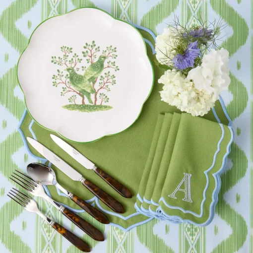 Summer Table Linen | Table Linen Sets<Mrs. Alice Fleur Green Placemats & Napkins (Set of 4)