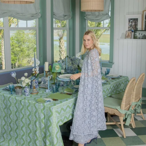 Summer Table Linen | Table Linen Sets<Mrs. Alice Fleur Green Placemats & Napkins (Set of 4)