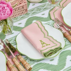Napkins | Mrs. Alice Monogram<Mrs. Alice Fleur Pink Napkins (Set of 4)