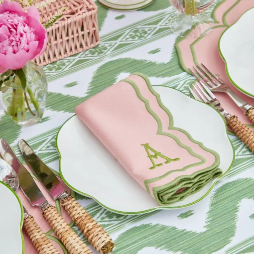 Napkins | Mrs. Alice Monogram<Mrs. Alice Fleur Pink Napkins (Set of 4)