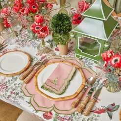 Napkins | Mrs. Alice Monogram<Mrs. Alice Fleur Pink Napkins (Set of 4)