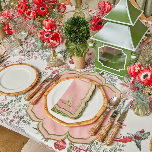 Napkins | Mrs. Alice Monogram<Mrs. Alice Fleur Pink Napkins (Set of 4)