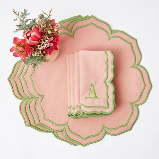 Placemats | For Her<Mrs. Alice Fleur Pink Placemats (Set of 4)