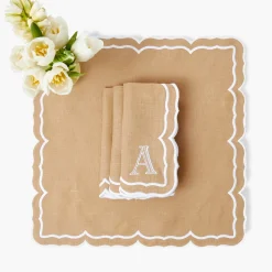 Summer Table Linen | Napkins<Mrs. Alice Fleur Sand Napkins (Set of 4)