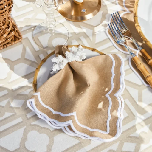 Summer Table Linen | Table Linen Sets<Mrs. Alice Fleur Sand Placemats & Napkins (Set of 4)