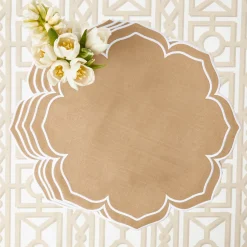 Summer Table Linen | Placemats<Mrs. Alice Fleur Sand Placemats (Set of 4)