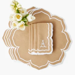 Summer Table Linen | Placemats<Mrs. Alice Fleur Sand Placemats (Set of 4)