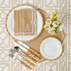 Summer Table Linen | Placemats<Mrs. Alice Fleur Sand Placemats (Set of 4)