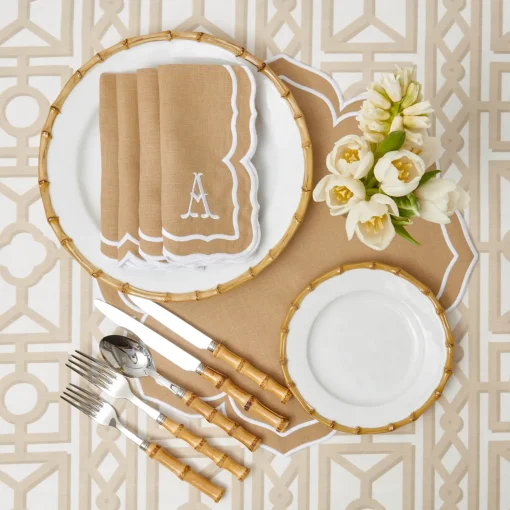 Summer Table Linen | Placemats<Mrs. Alice Fleur Sand Placemats (Set of 4)