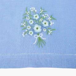 Summer Table Linen | Napkins<Mrs. Alice Floral Periwinkle Linen Napkins (Set of 4)