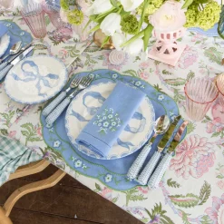 Summer Table Linen | Placemats<Mrs. Alice Floral Periwinkle Linen Placemats (Set of 4)