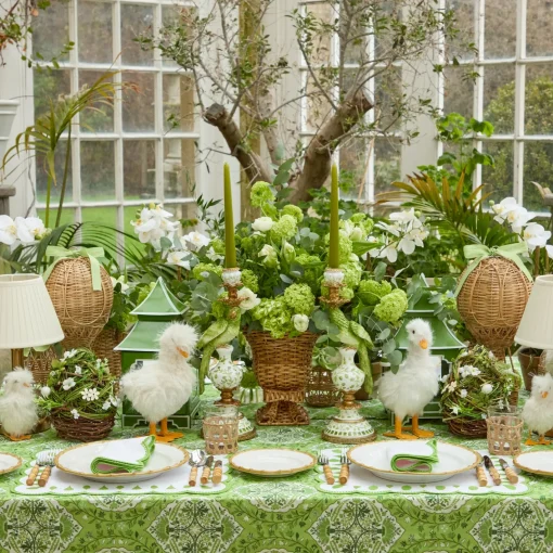 Spring Decorations<Mrs. Alice Floral Wicker Easter Egg (Pair)