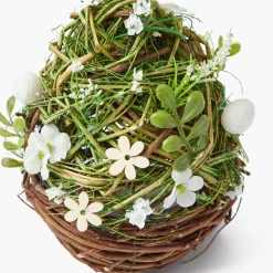 Spring Decorations<Mrs. Alice Floral Wicker Easter Egg (Pair)