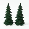 Christmas Decorations<Mrs. Alice Forest Green Flocked Fir Tree (Pair)
