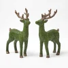 Christmas Decorations<Mrs. Alice Forest Green Rattan Reindeer (Pair) - 30cm